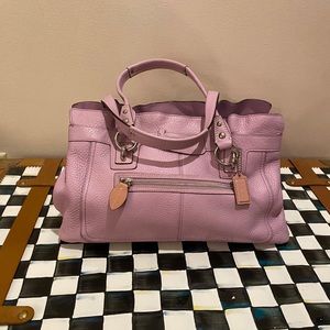 Lilac leather Coach purse